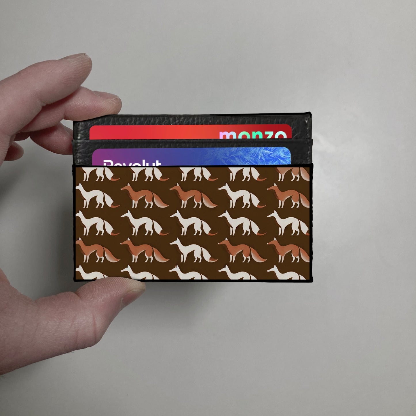 Fox print slim wallet