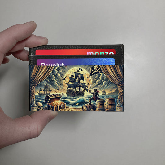 Pirates print slim wallet