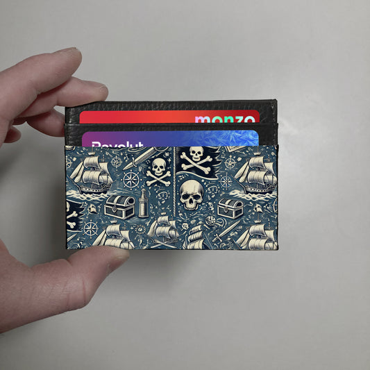 Pirates print slim wallet