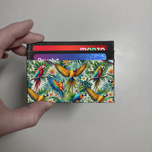Parrot print slim wallet