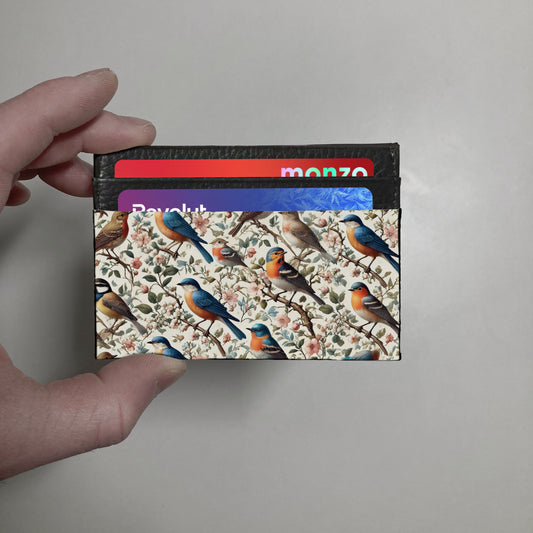 Songbirds print slim wallet