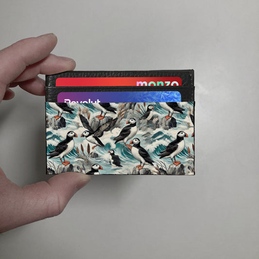 Puffin print slim wallet