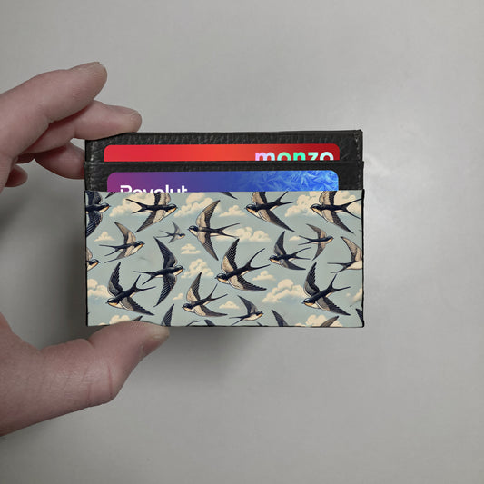Swallows print slim wallet