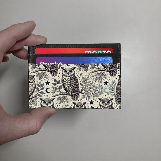 Owls print slim wallet