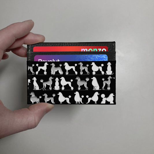 Poodle print slim wallet
