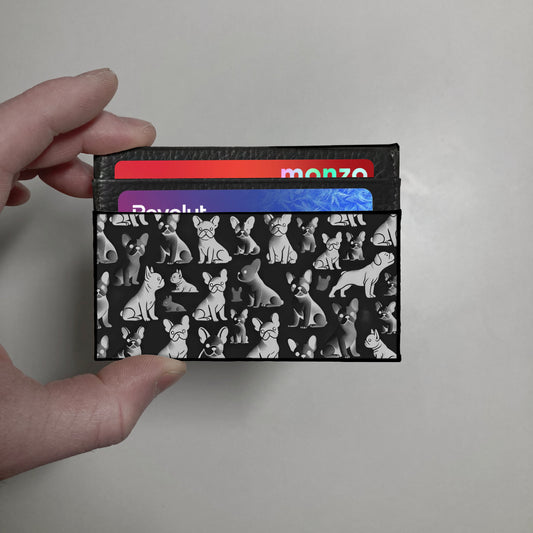 French Bulldog print slim wallet