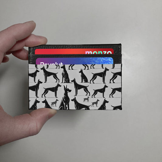 Doberman print slim wallet