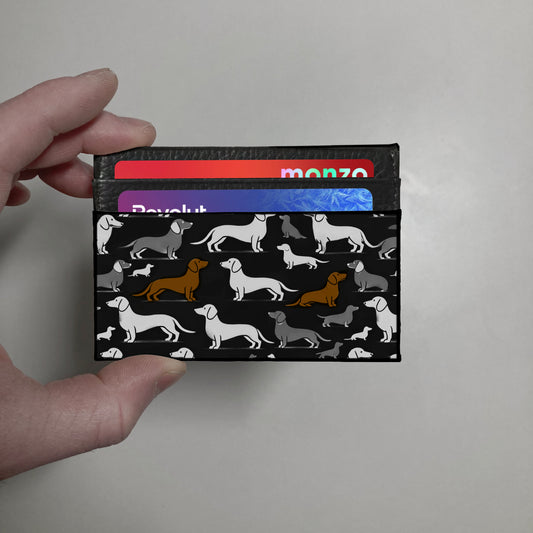 Dachshund print slim wallet