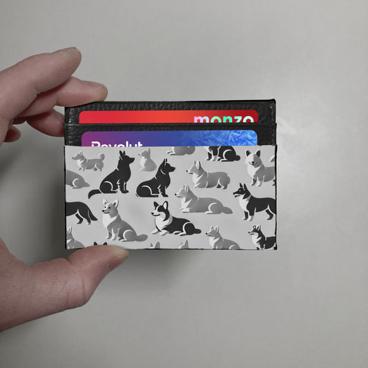 Corgi print slim wallet