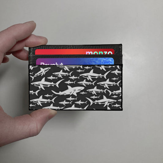 Sharks print slim wallet
