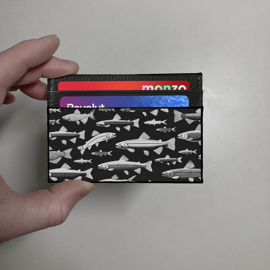 Trout print slim wallet