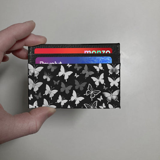 Butterfly print slim wallet