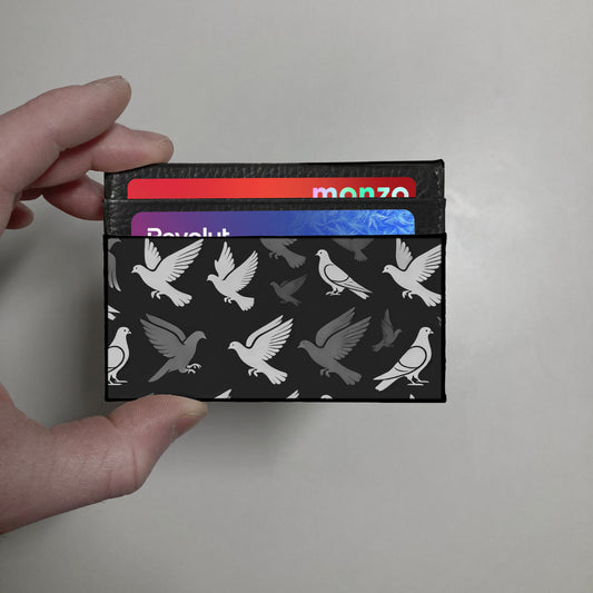 Pigeon print slim wallet
