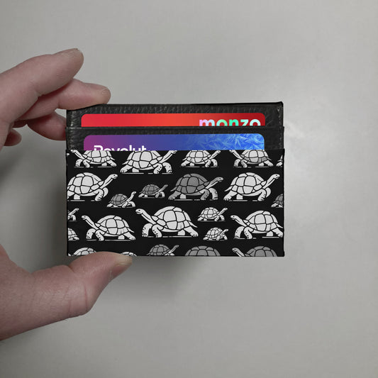Tortoise print slim wallet
