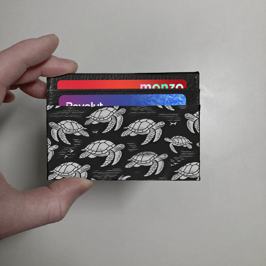 Turtles print slim wallet