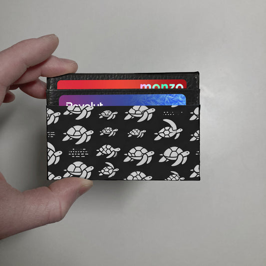 Turtles print slim wallet