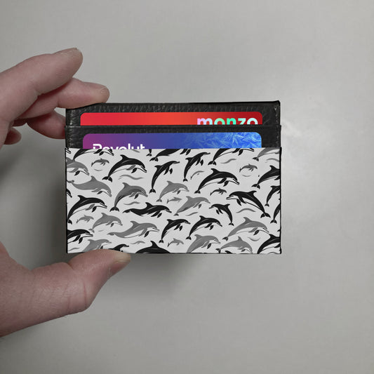 Dolphins print slim wallet